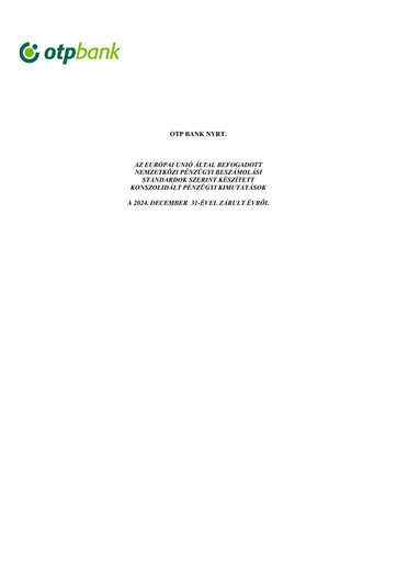 Thumbnail OTP Bank
 Financial Statement 2024