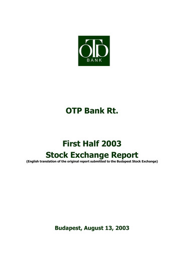 Thumbnail OTP Bank
 Half-year Report 2003-h1