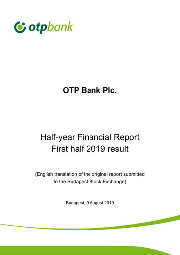 Thumbnail OTP Bank
 Half-year Report 2019-h1