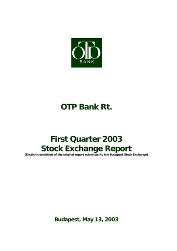 Thumbnail OTP Bank
 Quarterly Report 2003-q1