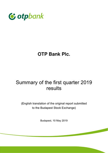 Thumbnail OTP Bank
 Quarterly Report 2019-q1