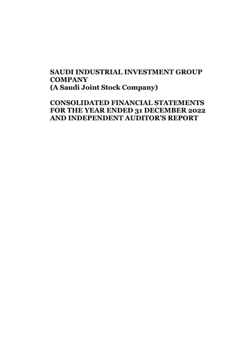 Thumbnail Saudi Industrial Investment Group Financial Statement 2022