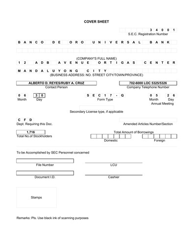 Thumbnail BDO Unibank Quarterly Report 2006-q2