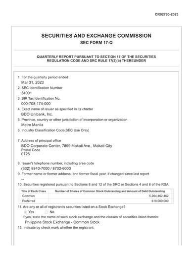 Thumbnail BDO Unibank Quarterly Report 2023-q1