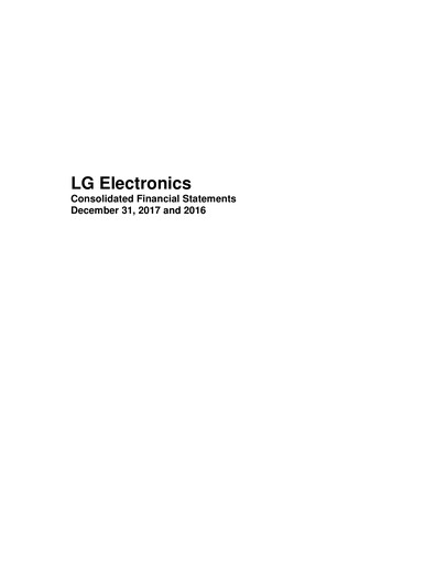 Miniature LG Electronics
 Bilan financier 2017