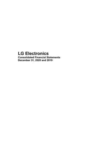 Miniature LG Electronics
 Bilan financier 2020