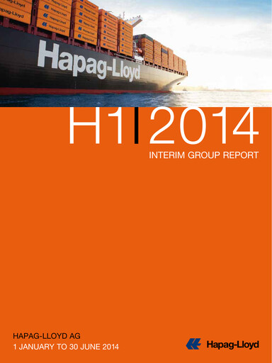 Miniature Hapag-Lloyd
 Rapport semestriel 2014-h1