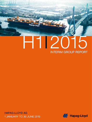 Miniature Hapag-Lloyd
 Rapport semestriel 2015-h1