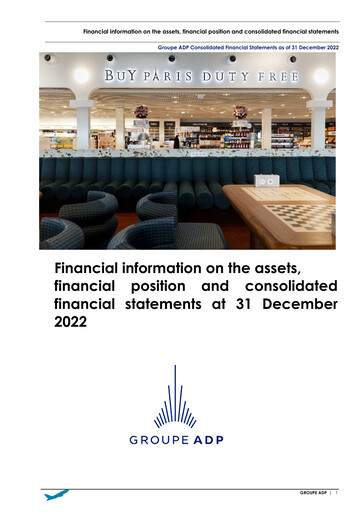 Thumbnail Aéroports de Paris Financial Statement 2022