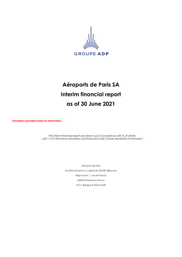Thumbnail Aéroports de Paris Half-year Report 2021-h1