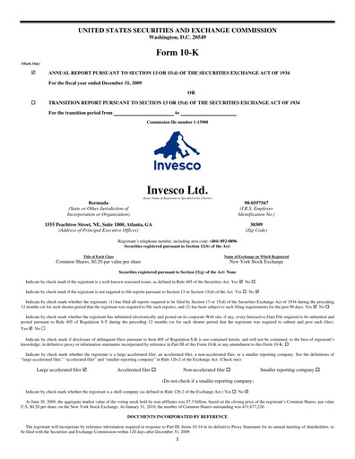 Thumbnail Invesco
 Annual Report 2009