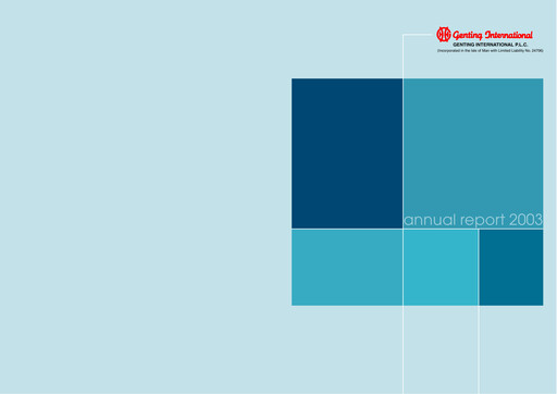 Thumbnail Genting Singapore Annual Report 2003