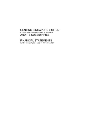 Thumbnail Genting Singapore Financial Statement 2024