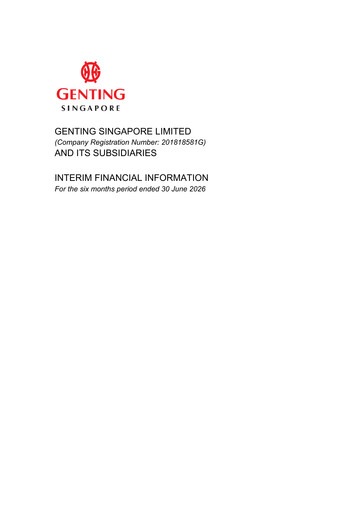 Thumbnail Genting Singapore Half-year Report 2026-h1