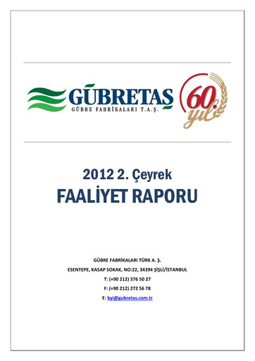 Thumbnail GÜBRETAŞ Half-year Report 2012-h1