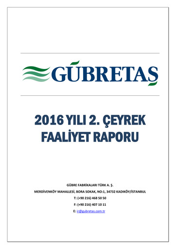 Thumbnail GÜBRETAŞ Half-year Report 2016-h1