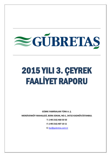 Thumbnail GÜBRETAŞ Quarterly Report 2015-q3