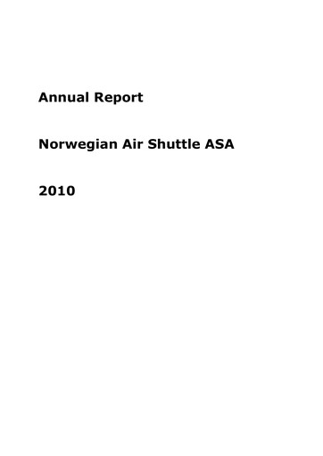 Thumbnail Norwegian Air Shuttle
 Annual Report 2010