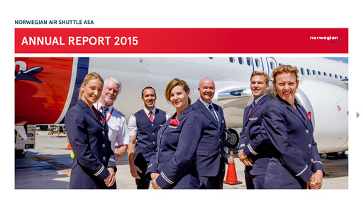 Thumbnail Norwegian Air Shuttle
 Annual Report 2015