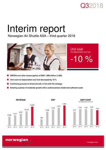 Thumbnail Norwegian Air Shuttle
 Quarterly Report 2018-q3