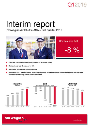 Thumbnail Norwegian Air Shuttle
 Quarterly Report 2019-q1