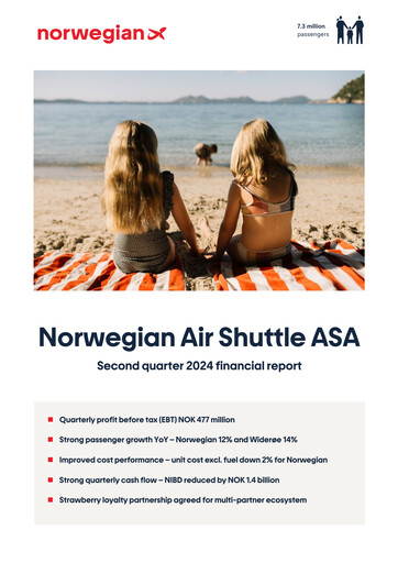 Thumbnail Norwegian Air Shuttle
 Quarterly Report 2024-q2