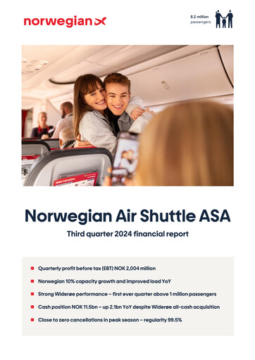Thumbnail Norwegian Air Shuttle
 Quarterly Report 2024-q3