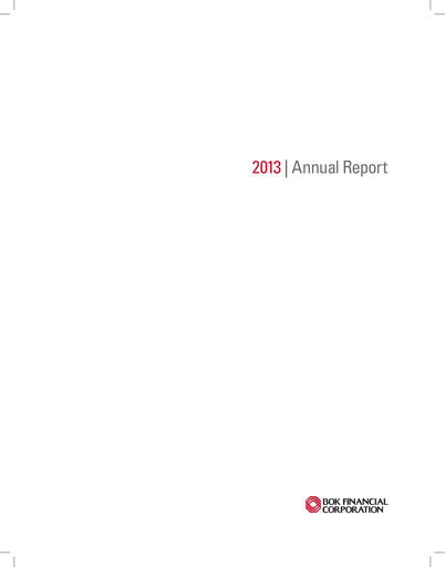Miniature BOK Financial Rapport annuel 2013