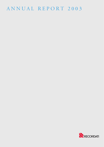 Thumbnail Recordati
 Annual Report 2003