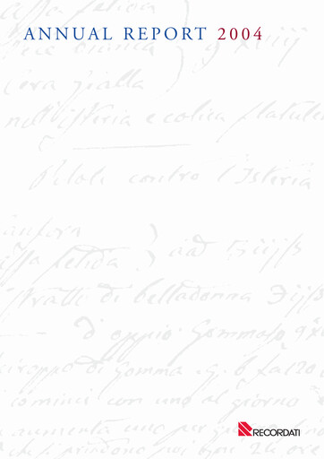 Thumbnail Recordati
 Annual Report 2004