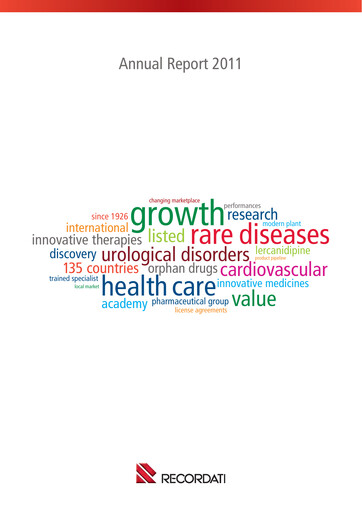 Thumbnail Recordati
 Annual Report 2011