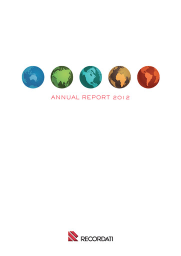 Thumbnail Recordati
 Annual Report 2012