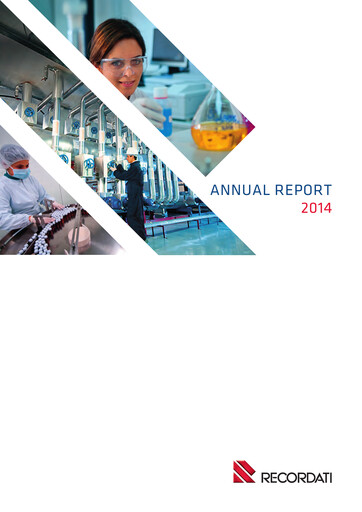 Thumbnail Recordati
 Annual Report 2014