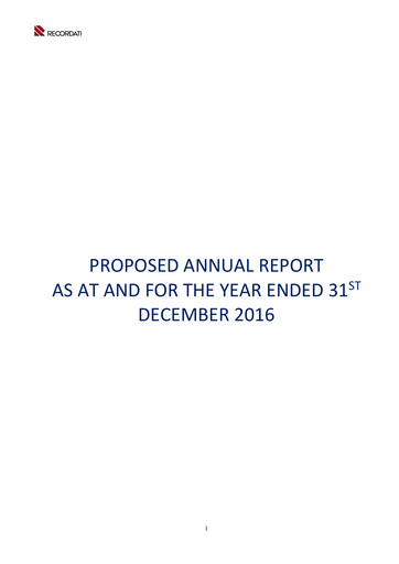 Thumbnail Recordati
 Annual Report 2016