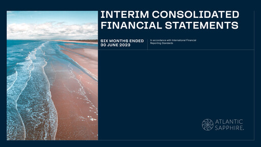 Vorschaubild Atlantic Sapphire Halbjahresbericht 2023-h1
