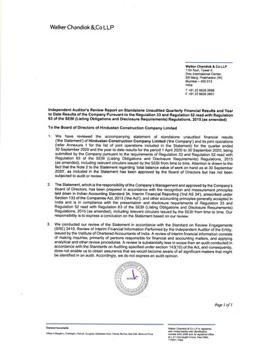 Thumbnail Hindustan Construction Company
 Quarterly Report 2020-q2
