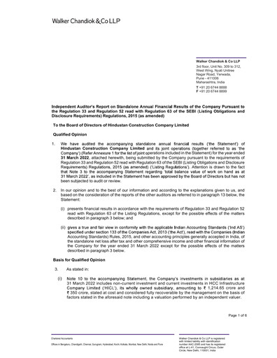 Thumbnail Hindustan Construction Company
 Quarterly Report 2022-q4
