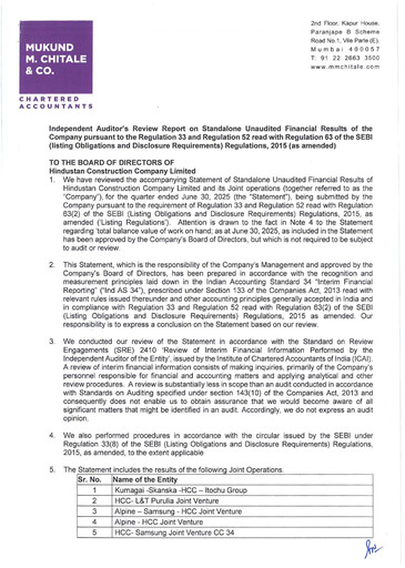 Thumbnail Hindustan Construction Company
 Quarterly Report 2025-q1