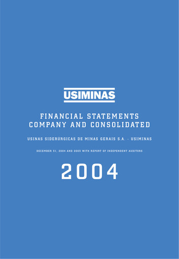 Vorschaubild Usiminas Finanzmitteilung 2004