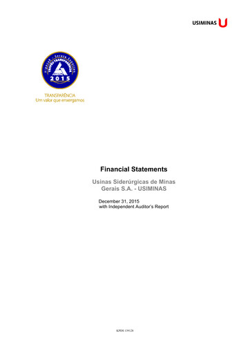 Thumbnail Usiminas Financial Statement 2015