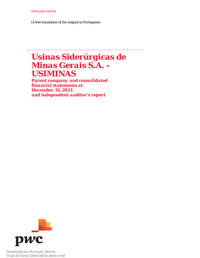 Thumbnail Usiminas Financial Statement 2021