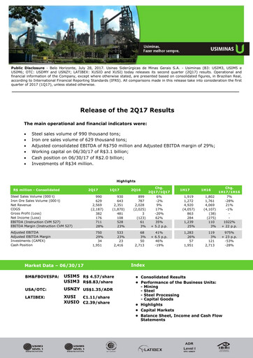 Thumbnail Usiminas Quarterly Report 2017-q2