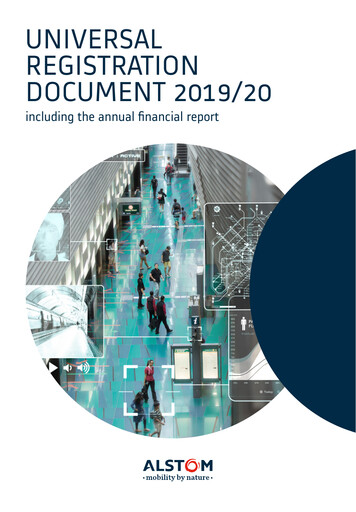 Thumbnail Alstom Universal Registration Document 2019
