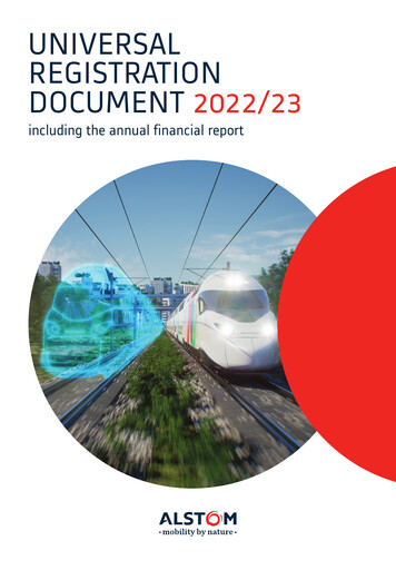 Thumbnail Alstom Universal Registration Document 2022-2023