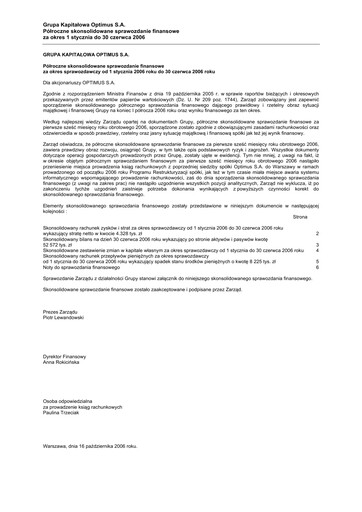 Miniature CD Projekt Bilan financier 2006-h1