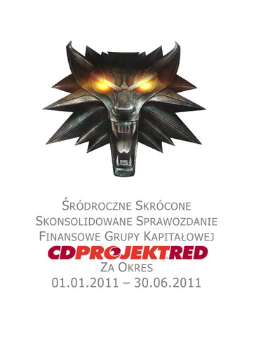 Miniature CD Projekt Bilan financier 2011-h1