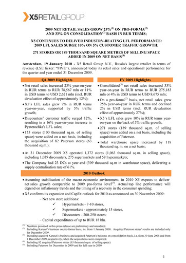 Thumbnail X5 Retail Group Financial Statement 2009