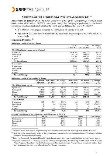 Thumbnail X5 Retail Group Financial Statement 2013