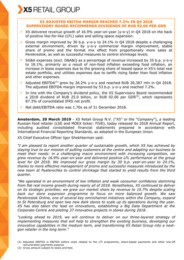 Thumbnail X5 Retail Group Financial Statement 2018