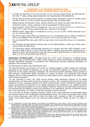 Thumbnail X5 Retail Group Financial Statement 2020